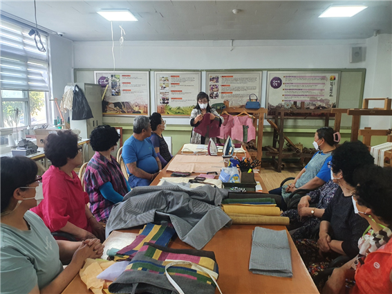 삼베사업단 홈패션 직무교육 사진
